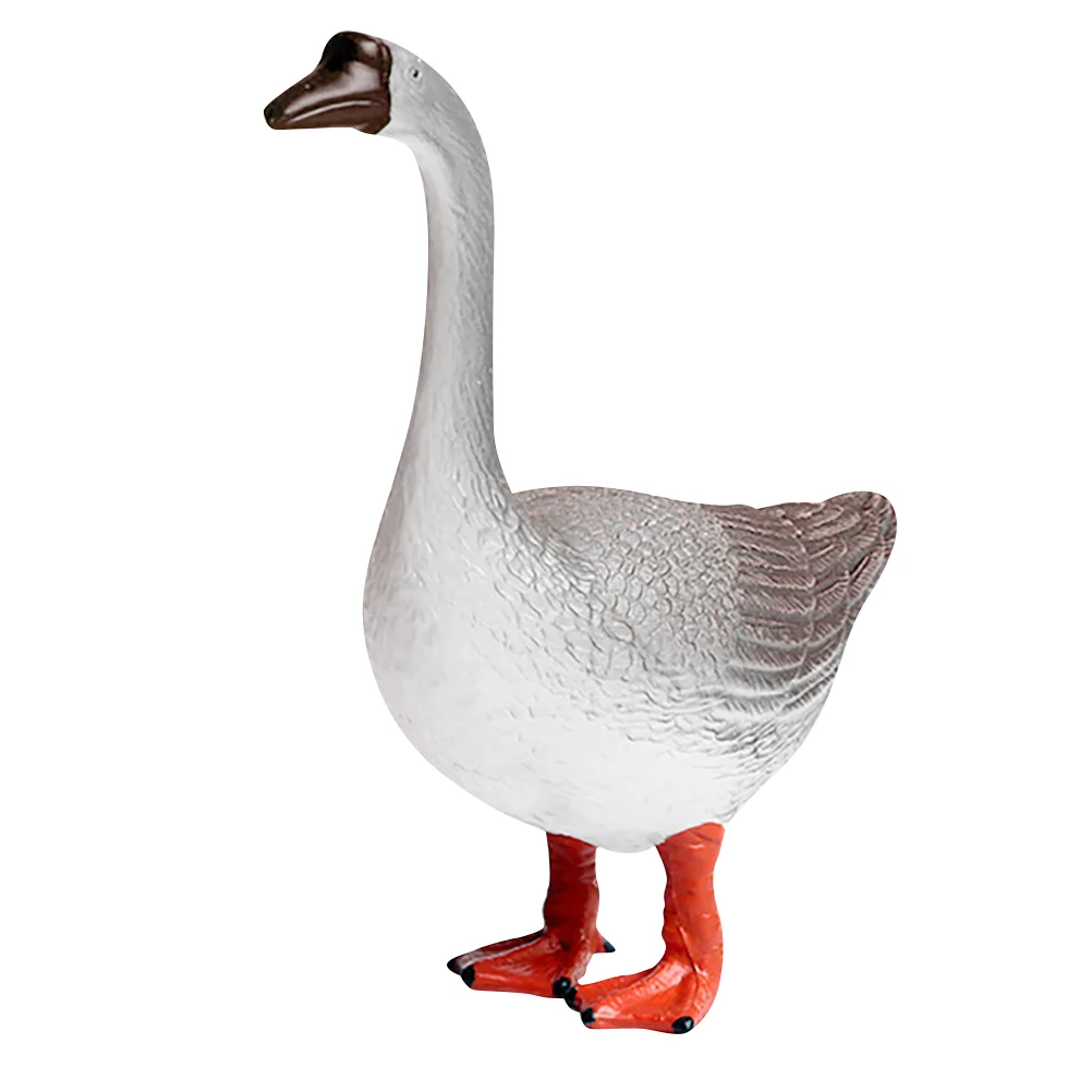 

Swan Ornaments Goose Adornment Desktop Plastic Decoration Outdoor Adorable Figurine Tabletop Lifelike Statue