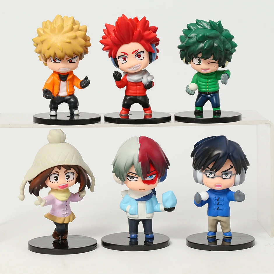 

My Hero Academia Midoriya Izuku Bakugou Katsuki Todoroki Shoto Ochaco Uraraka Iida Tenya Kirishima Eijiro Figure Toys 6pcs/set