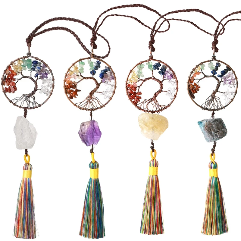 

7 чакр, подвесное украшение, восстанавливающий энергетический баланс, медитация, амулет для автомобиля, домашний декор, натуральные искусст...