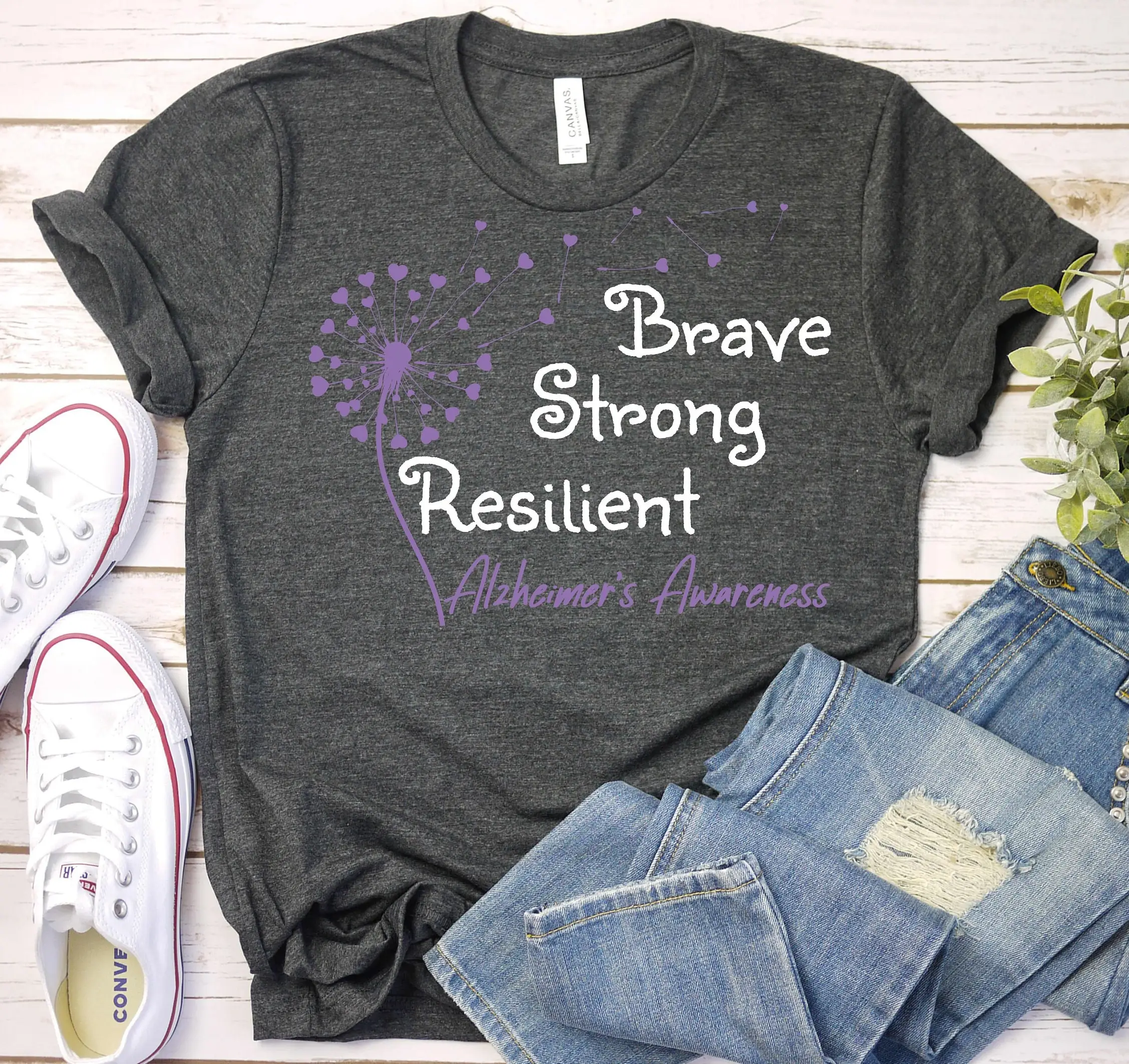 Футболка с фиолетовой лентой эффектом деменции