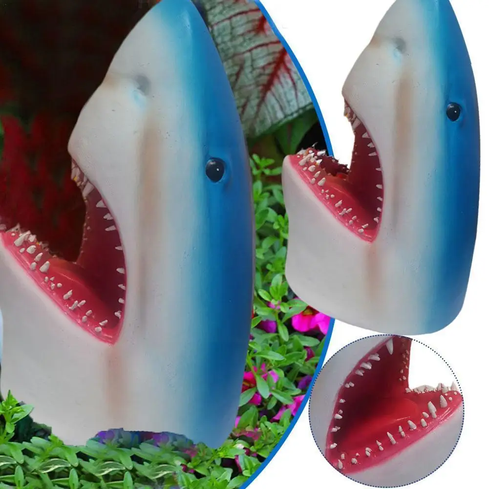 

HOT Unique Great White Shark Head Sculpture Wall Hanging Resin 3D Jaws Statue Ocean Art and Craft Ornament For Home Bar Dec T0Q8
