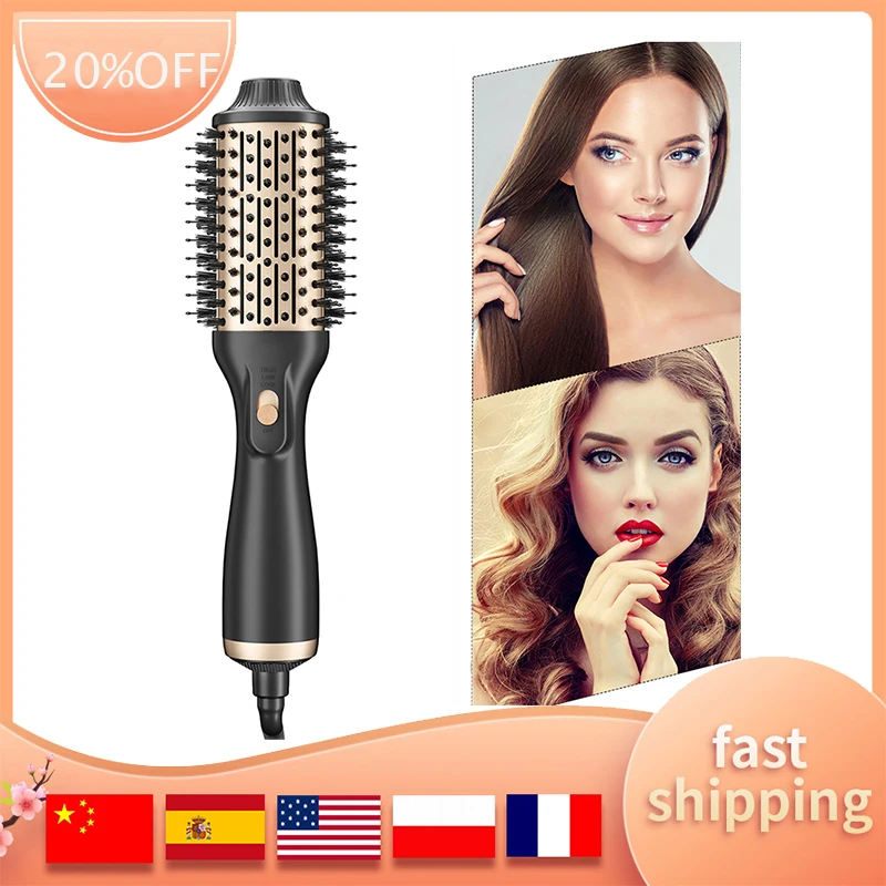 

Фен для волос с горячим воздухом и щетка для объема фен для волос для женщин керамический стайлер с отрицательными ионами электрическая рас...