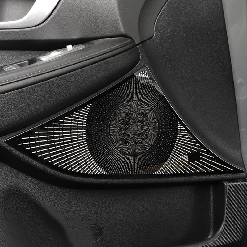 

For Hyundai Sonata 2020 2021 stainless steel Car Door Speaker Sound Music Audio Ring Cover SubWoofer horn circle Sticker Trims