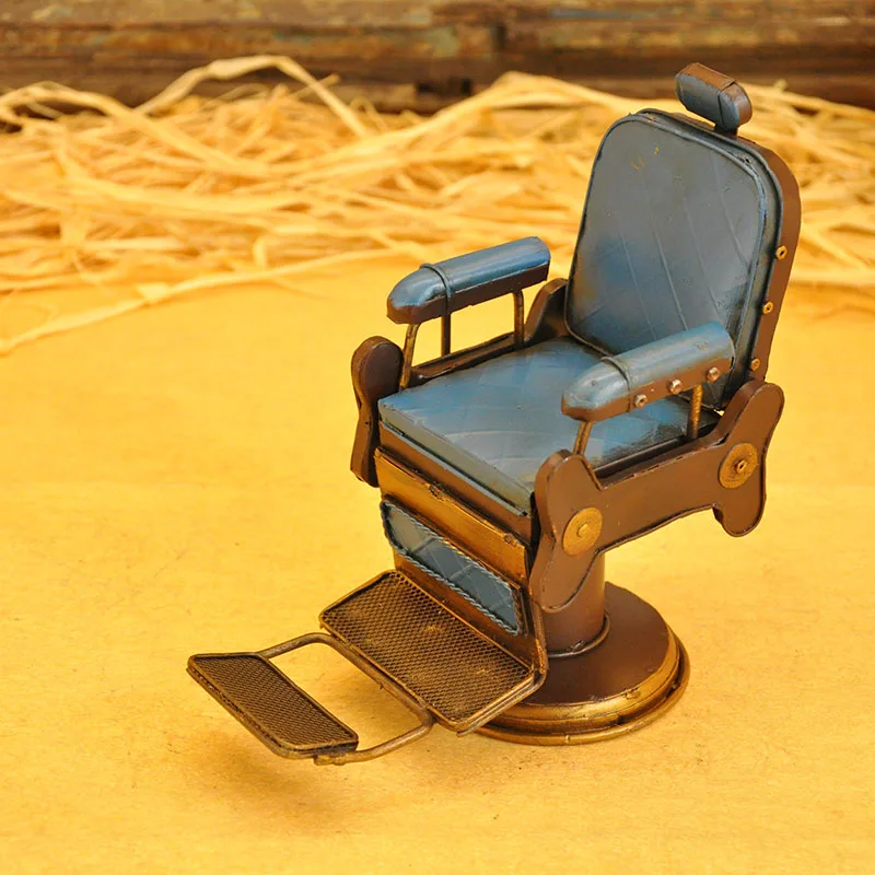 

Creative Bar Decoration Small Swivel Chair Model House Living Room Western Restaurant Soft Decoration Retro Crafts