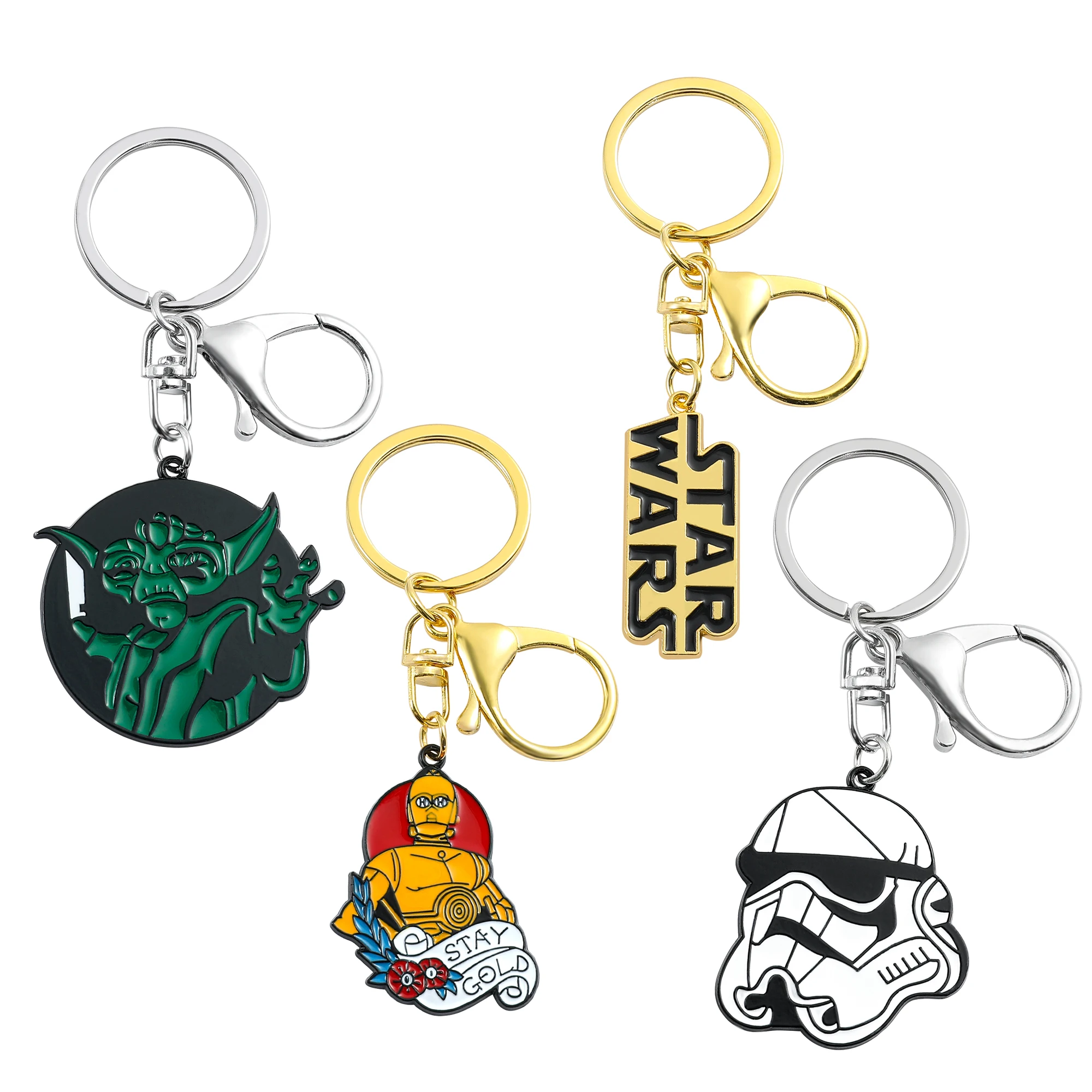 

Star Wars Key Chains Yodas Baby Keychain Mandalorian Metal Enamel Keyring Backpack Decor Jewelry Accessories Gifts
