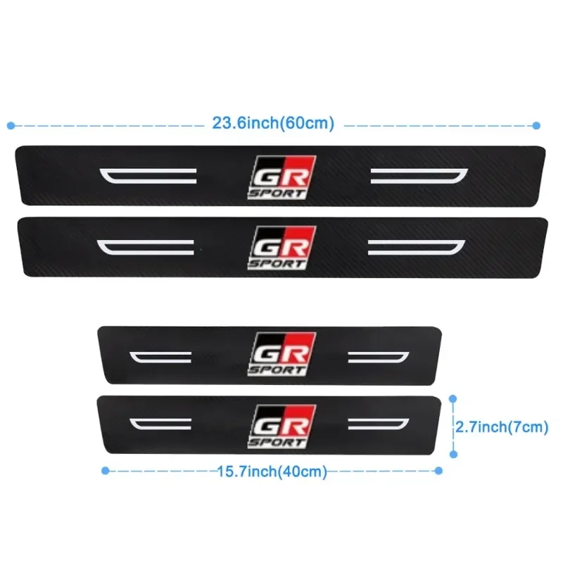 Защитная Наклейка на порог автомобиля для Toyota GR Sport Gazoo Racing Corolla Aqua Prius Camry Yaris Hilux
