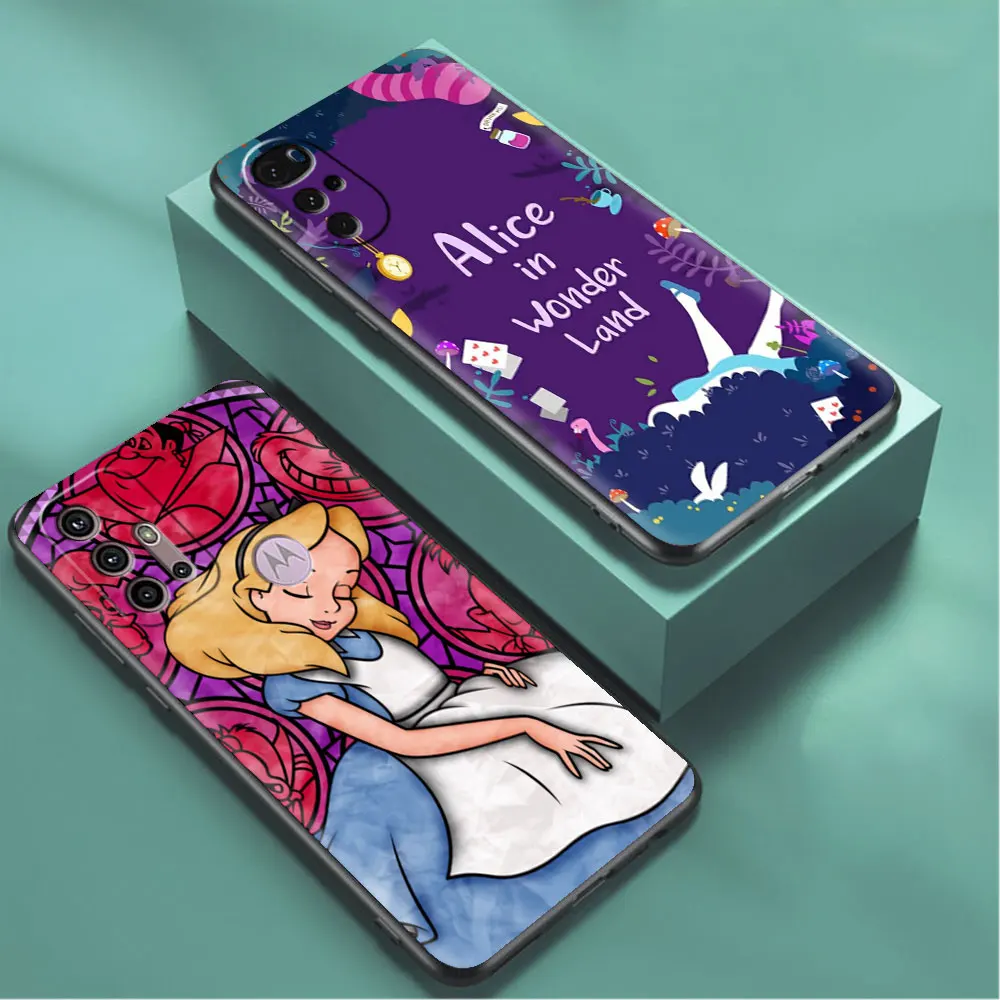 Чехол Alice с изображением Чеширского кота для Motorola G30 G60 G9 Play ONE Fusion G8 G50 E6s G82 Edge 20 Pro G
