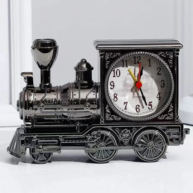 Train Shape Alarm Clock Fashion Personality Creative Alarm Clock Student Bedside Clock Desktop Decor Ornament