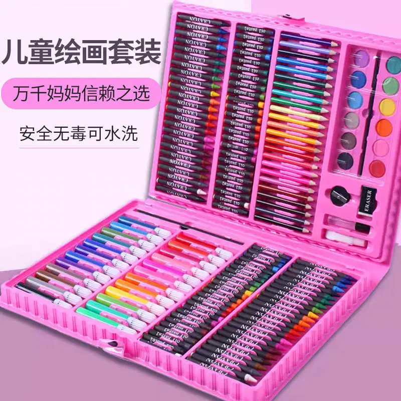 

Детский набор для рисования, акварельная ручка, доска для рисования, подарок, моющаяся цветная ручка, кисть, Цветочная масляная ручка