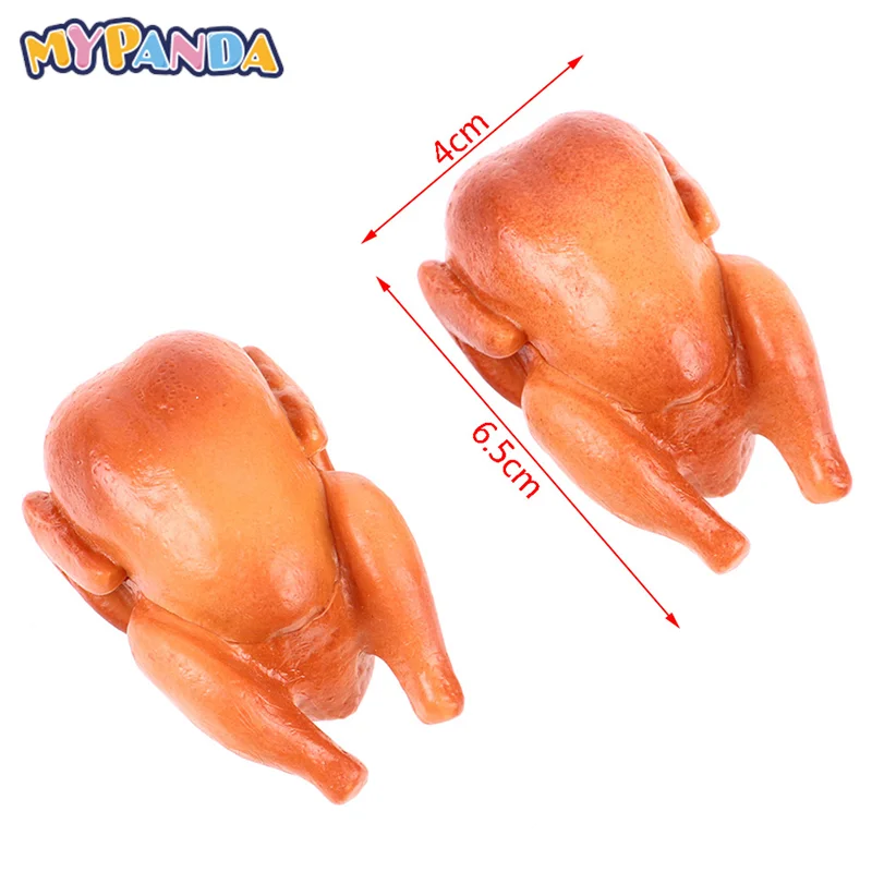 

1PC Mini Roast Chicken Simulation Food Model Toys For Doll House Decoration Dollhouse Miniature Accessories