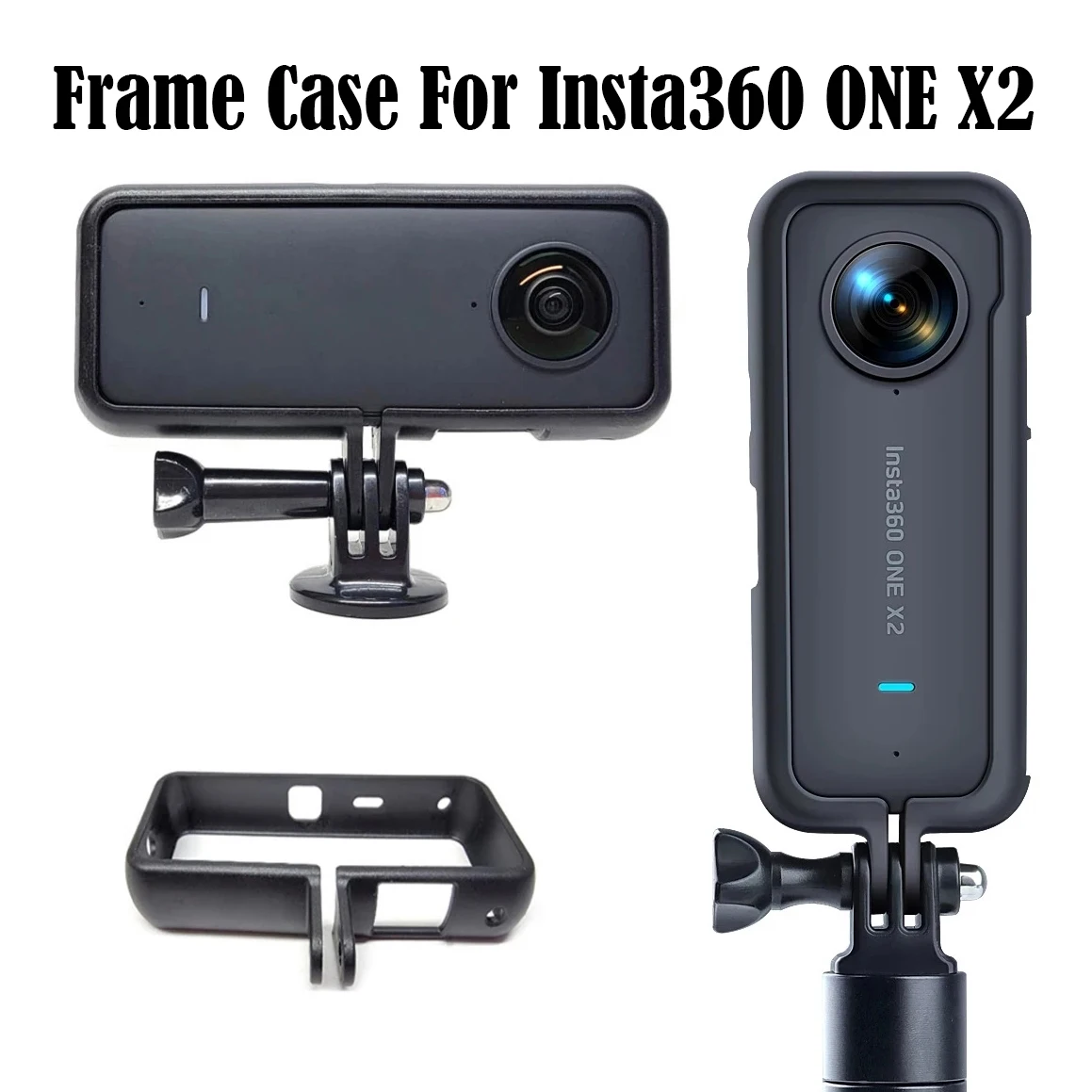 

Protective Frame for Insta360 One X2 Border Case Holder Tripod Adapter Mount Expansion Bracket with Adapter Base and Long Screw