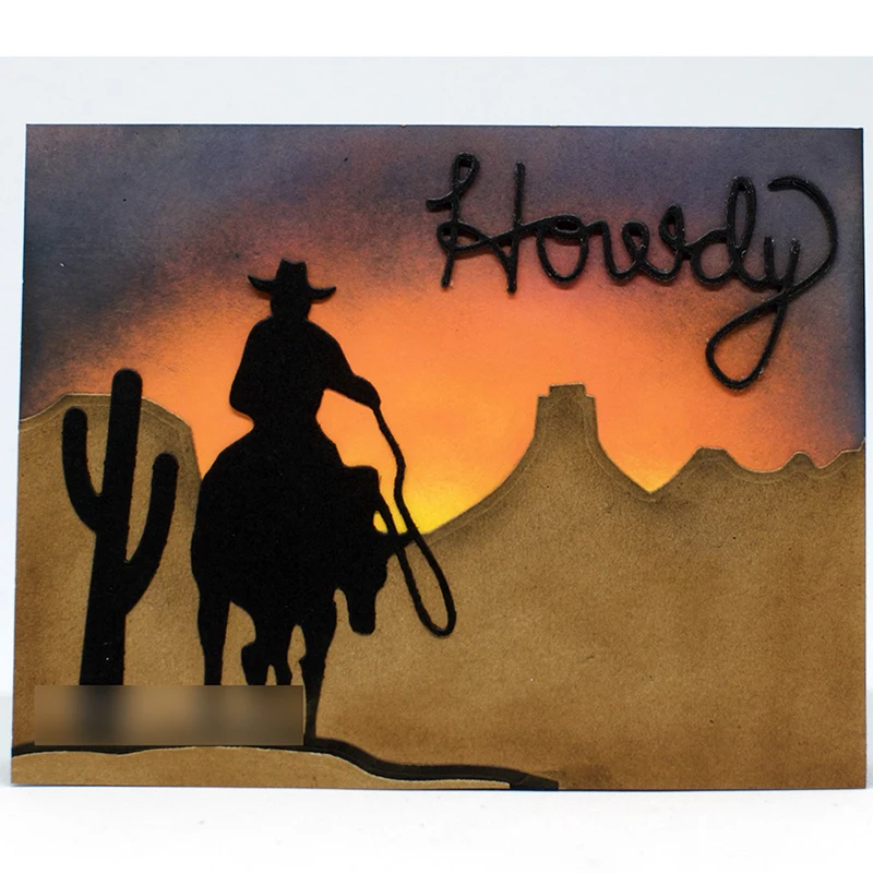 Новинка 2021 металлические пресс-формы в форме ковбойской лошади и силуэтов