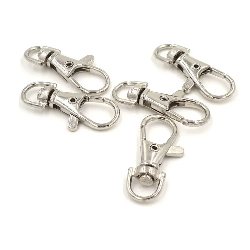 

New 500Pcs Lobster Clasp Keychain Alloy Metal Clasps Hooks Handbag Straps Accessories DIY Jewelry Making