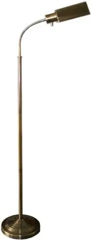 

402051-07 Natural Daylight Battery Operated Cordless Floor Lamp, Antique Brass