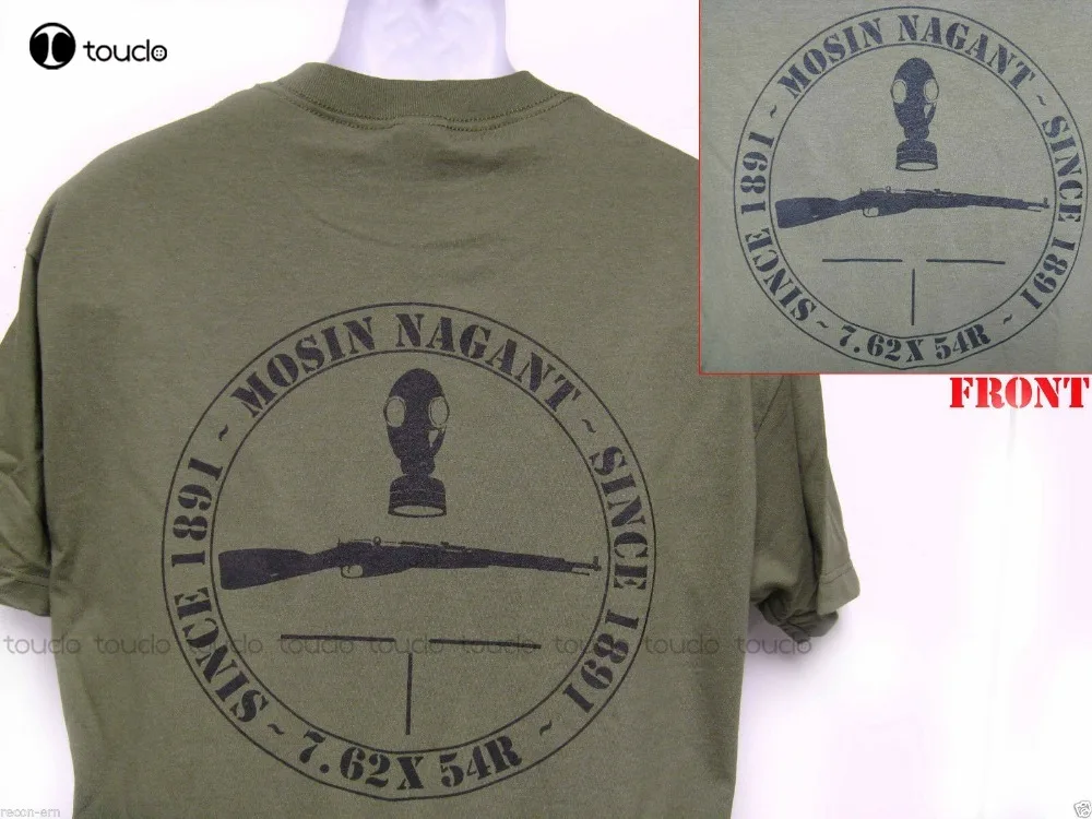 

Mosin Nagant T-Shirt/ New/ Military/ 7.62 X 54R Front Back Summer Brand Casual O-Neck Male Tops & Tees Printing on T Shirts