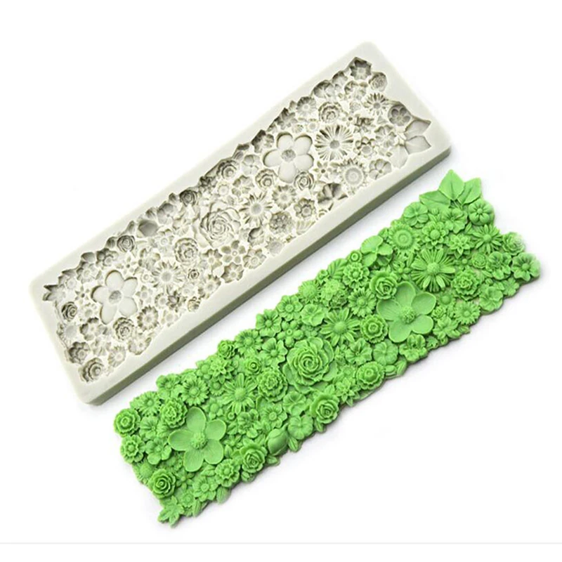 

Силиконовая форма для торта 3D цветочная гирлянда