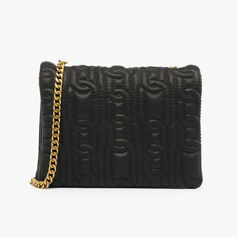 2023 Casual New Double Pocket Women Flap Bag Fashion Gold Chain Design Women Underarm Bag Square Women Single Shoulder Bags