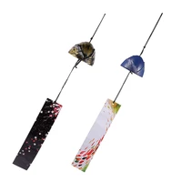 2pcs wind bell hanging decors japanese style iron mount fuji hand made wind chimes