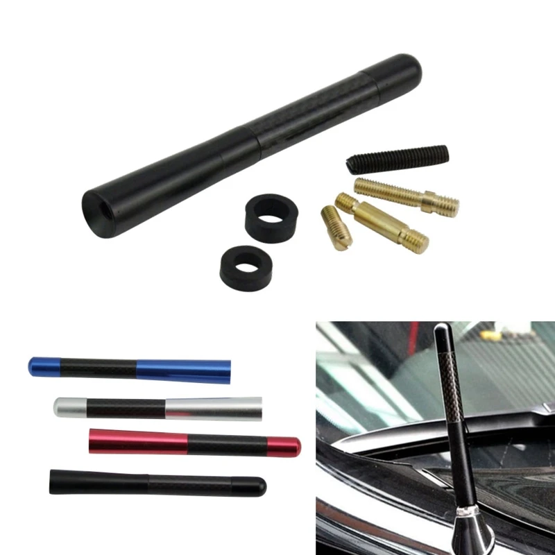 

Короткая радиоантенна 12 см из углеродного волокна подходит для bmw Ford Focus Citroen Opel Skoda Dodge и т. д. автомобильная антенна для стайлинга автомобиле...