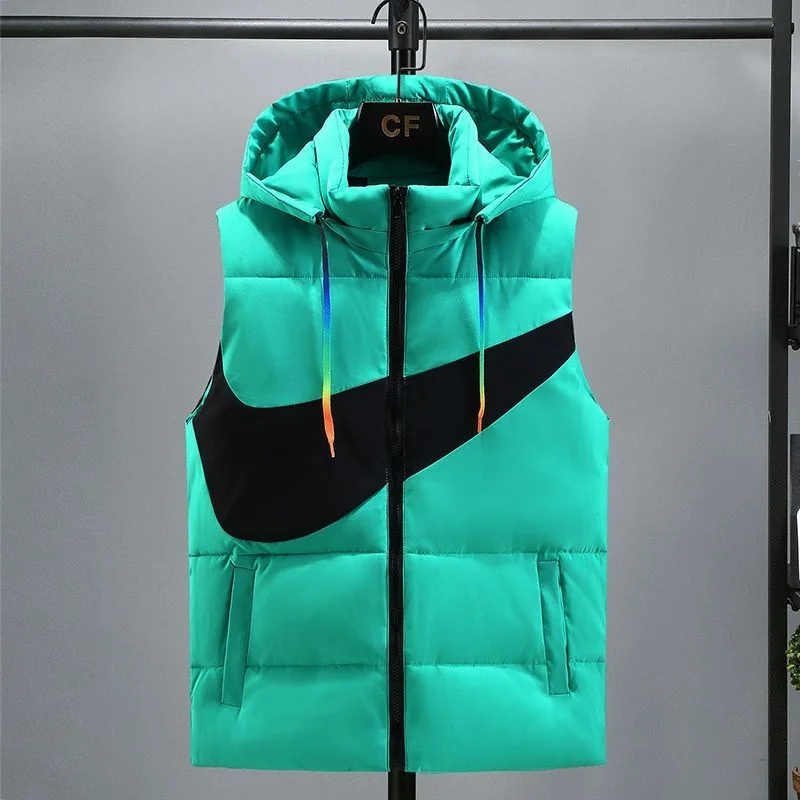 New Men's Down Cotton Vest Autumn and Winter Fashion Men and Women Wear Jacket Vests in Autumn and Winter