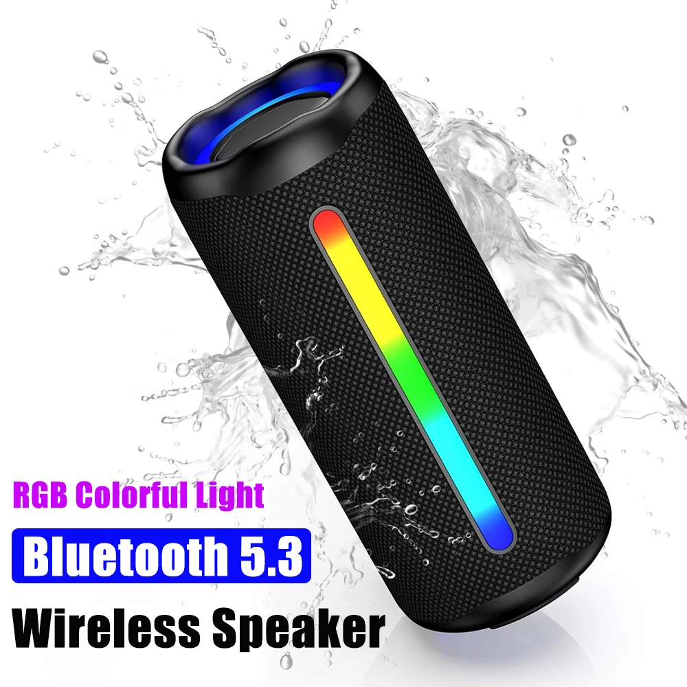 Беспроводной Bluetooth-динамик с цветным RGB-подсветкой водонепроницаемый уличный
