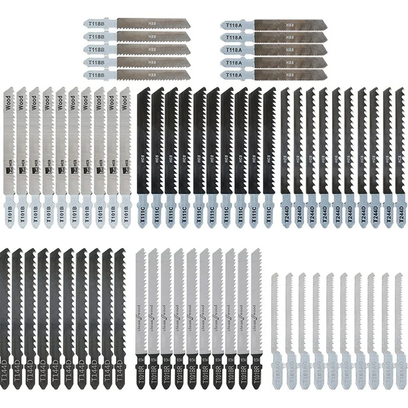 

70 Pcs Saber Saw Blades Jigsaw Blades Set T-Shaft Saw Blades Jigsaw Blade Saw Blades Jigsaw Accessories For Wood Metal