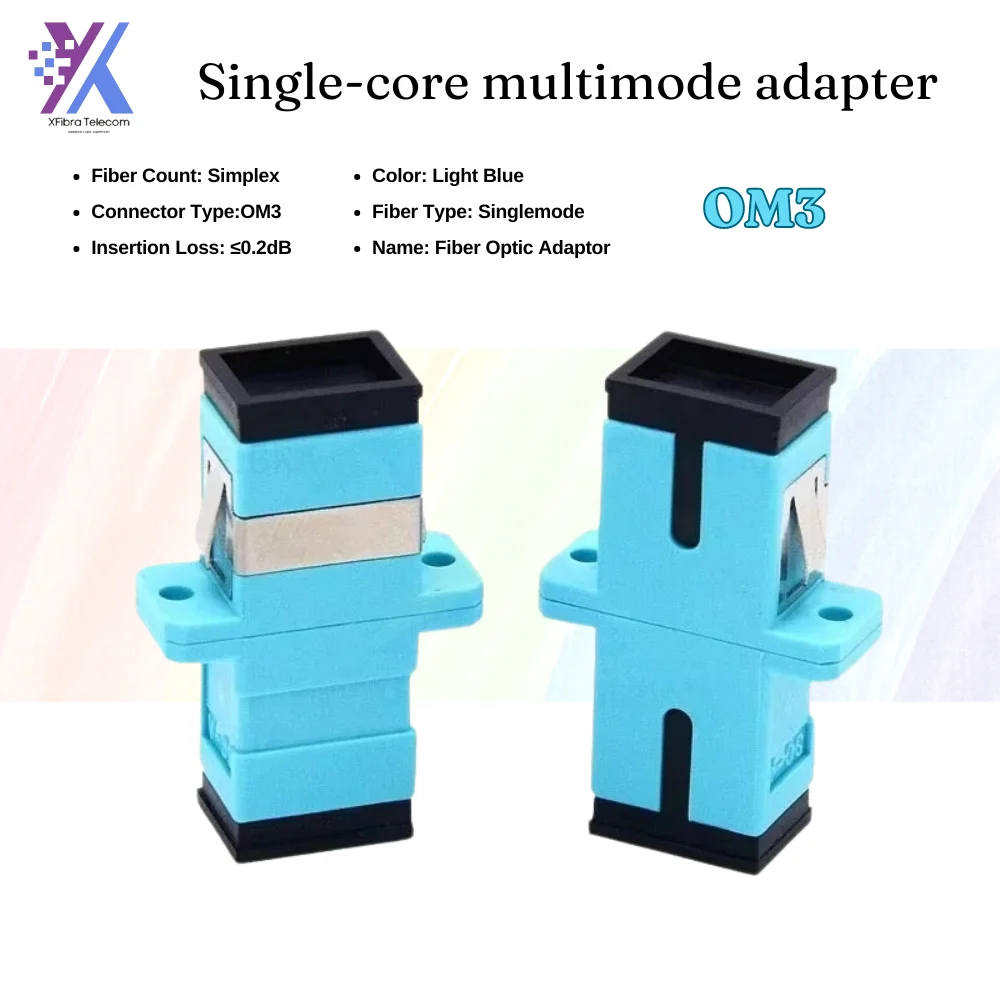 OM3 FTTH/FTTD сетевой фланцевый соединитель SC UPC Женский Волоконно-оптический адаптер