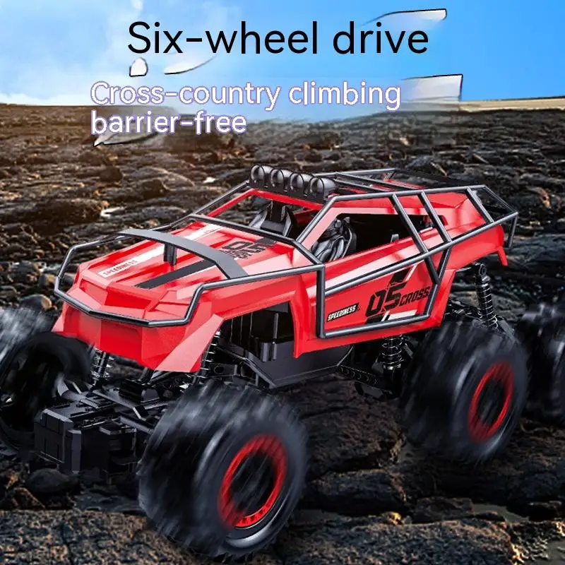 

The New Children's Remote Control Toy Car High-speed Crossing Six-wheeled Truck Mountain Four-wheel Drive Climbing Buggy Rock Cl
