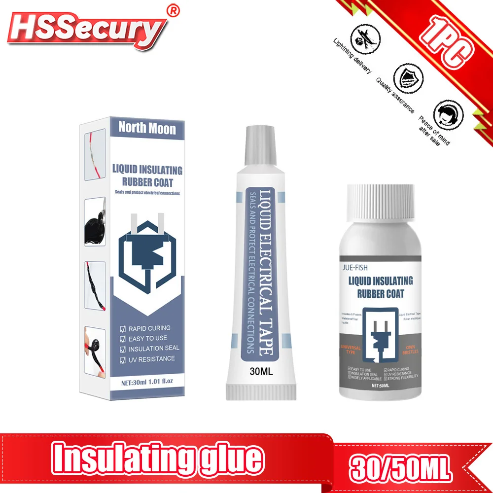 

30/50ml Wire Insulation Sealant Liquid Tape Paste Waterproof Anti UV Fast Dry Lamp Board Electronic Sealant No Corrosion Sealant