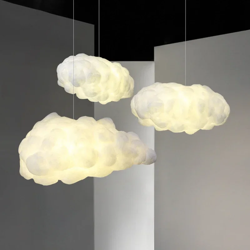 Modern Originality Cloud LED Pendant Lights Living Children Room Lighting Decor Chandelier Indoor Hotel Hanging Fixture
