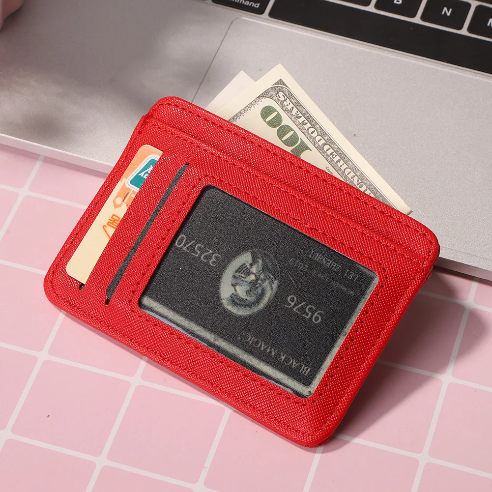 

Leather Function Business Card Holder Case Women Credit Passport Card Bag ID Passport Wallet for Birthday Gift