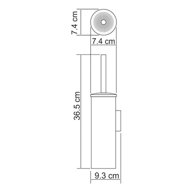 Ёршик WasserKRAFT K-1057 (Металл покрытие &quotматовый хром&quot уплотнительные пластиковые