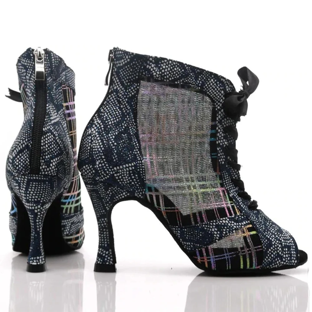 Women'S Boots Salsa Dance Shoes And Bachata Platform Shoes Wedding Women High Heels Shoes With Kabuki For Dancing Breathable