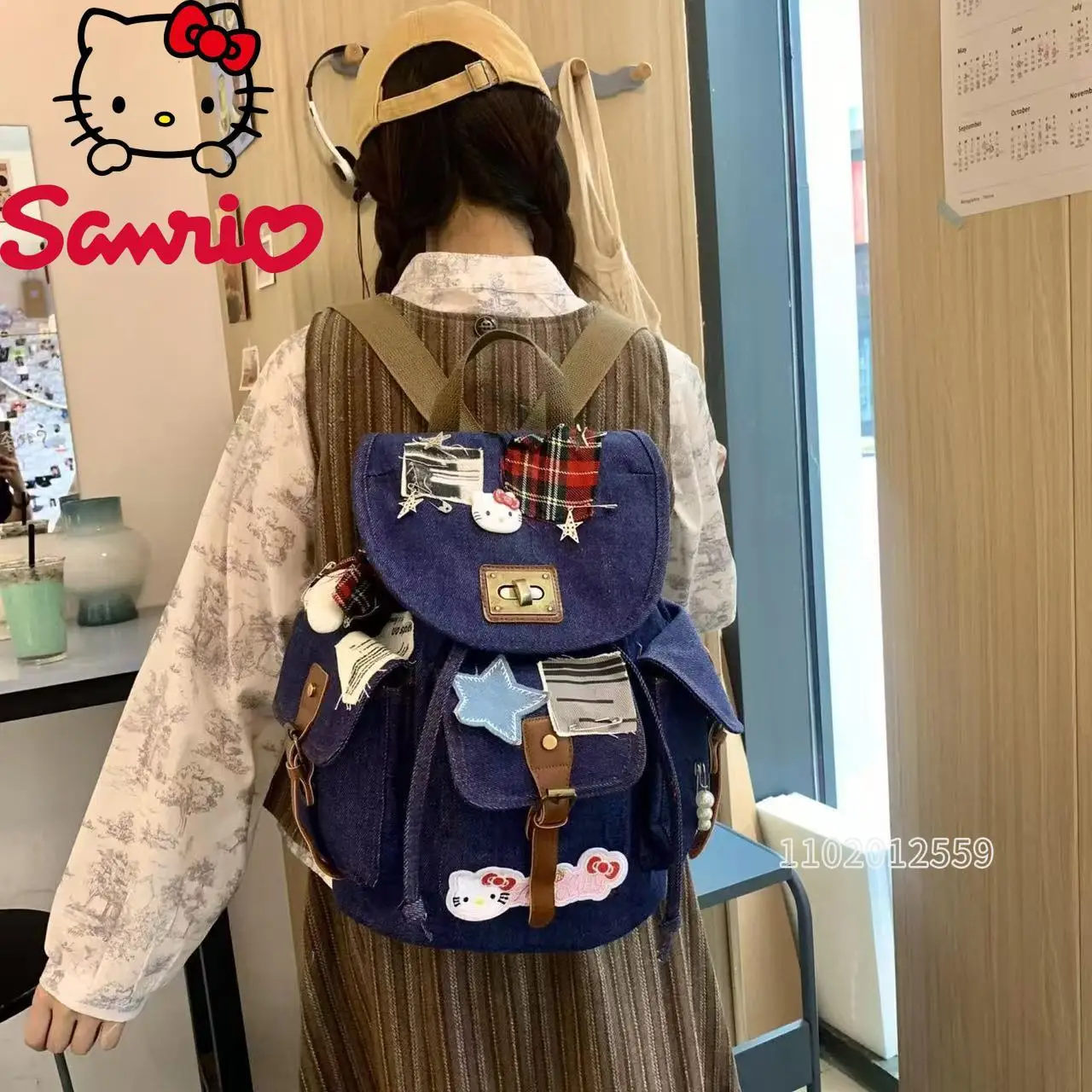 MINISO Hello Kitty новый женский рюкзак 3D модный тренд для отдыха индивидуальный большой