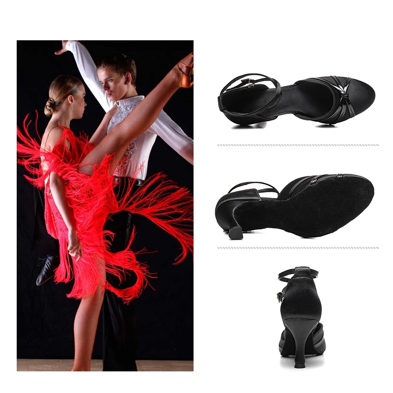 DKZSYIM Women Dance Shoes Ballroom Girls Latin Shoes Ladies Waltz Modern Jazz Comfortable Close Toe High Heel Dance Sneakers