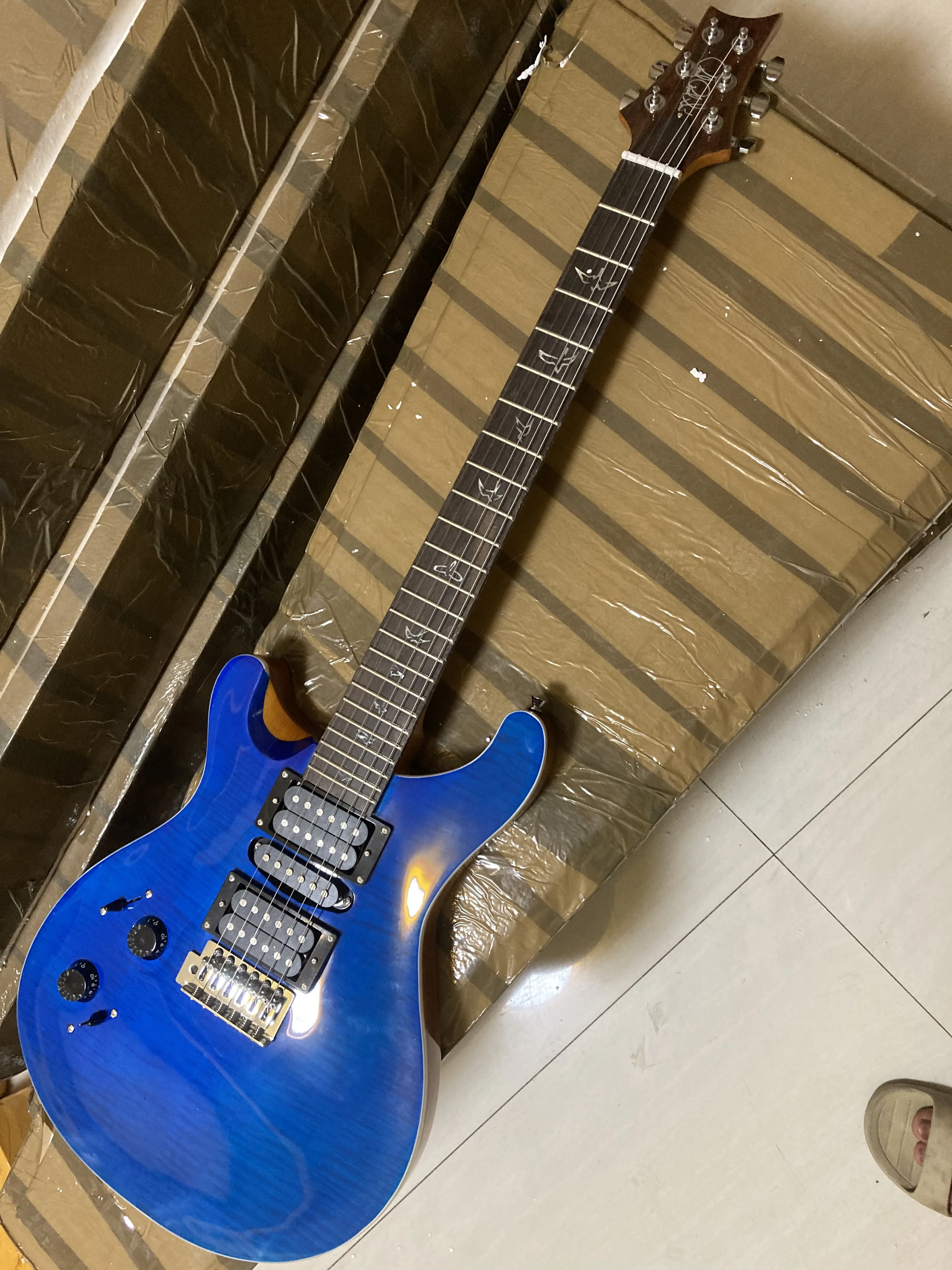 

Новое поступление, электрическая гитара Bird Fretboard PRS для левшей, 24 лада