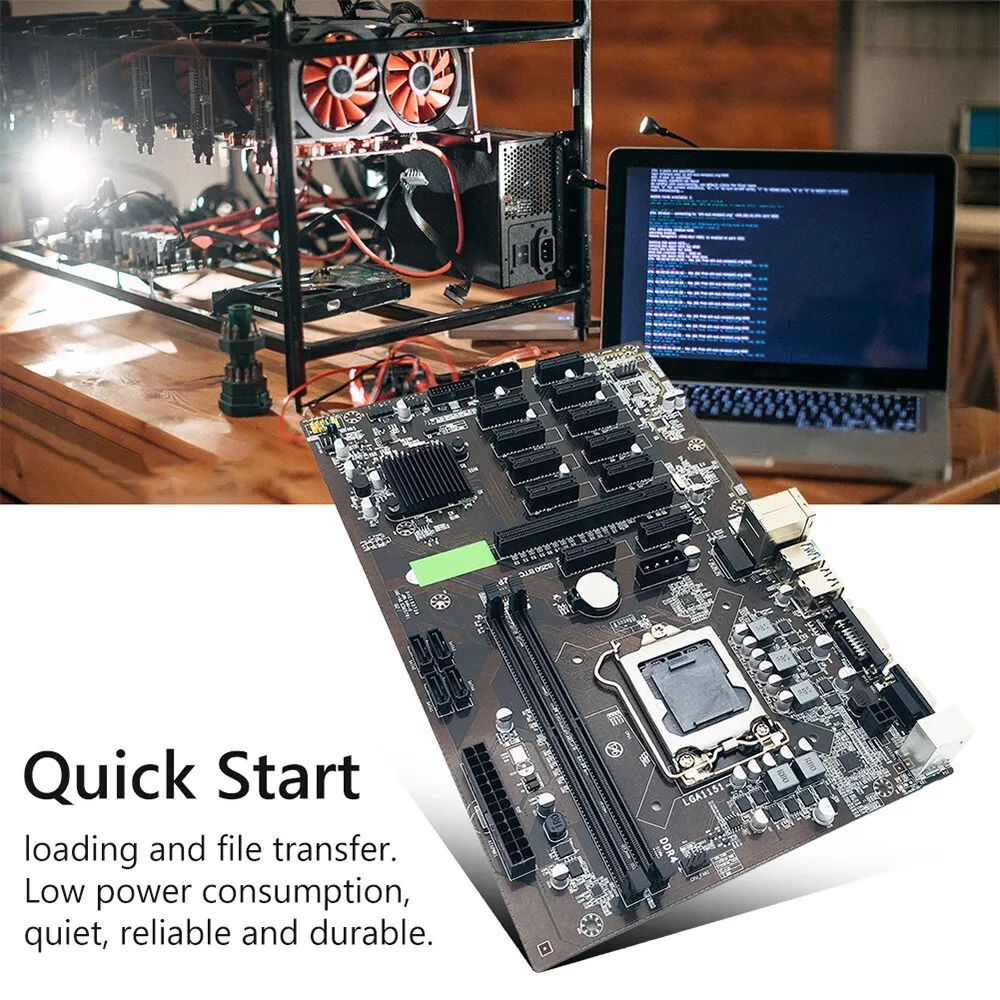 Оригинальная материнская плата для майнинга 12 планшетов карта памяти LGA 1151 DDR4