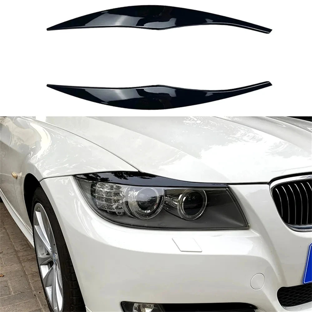 

Для BMW 3 серии E90 E91 2 шт. ABS Глянцевая черная фара для бровей веко 2005 2006 2007 2008 2009 2010 седан/Туризм