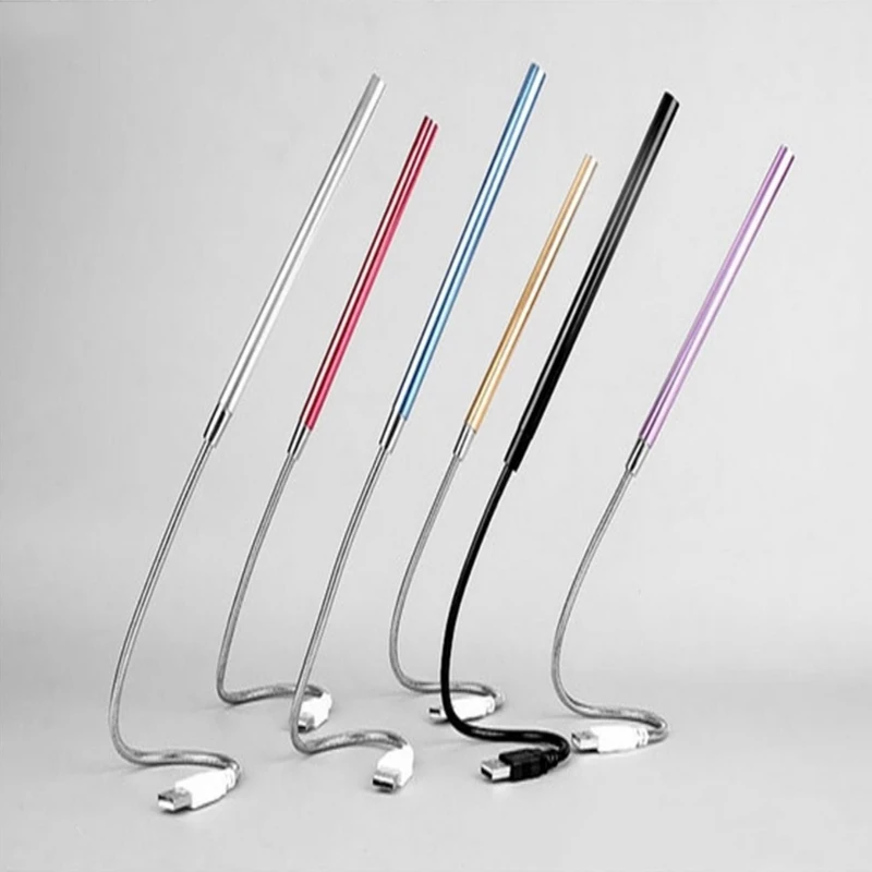

USB LED Night Lights Flexible Laptop Keyboard Reading Desk Book Lamp Silver/Black/Golden/Purple/Blue/Red