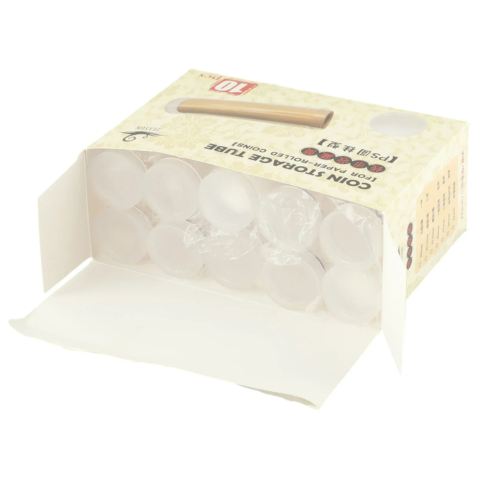 10 шт. Пластиковые Рулонные держатели для хранения монет 27/30 мм