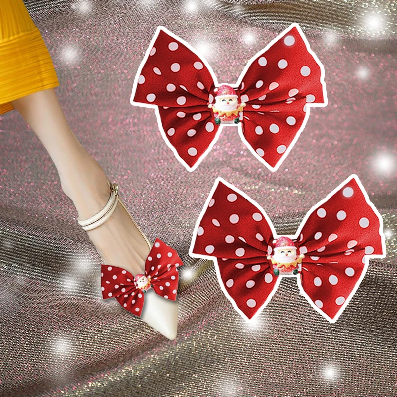 

2 шт., женские атласные туфли-лодочки с бантом