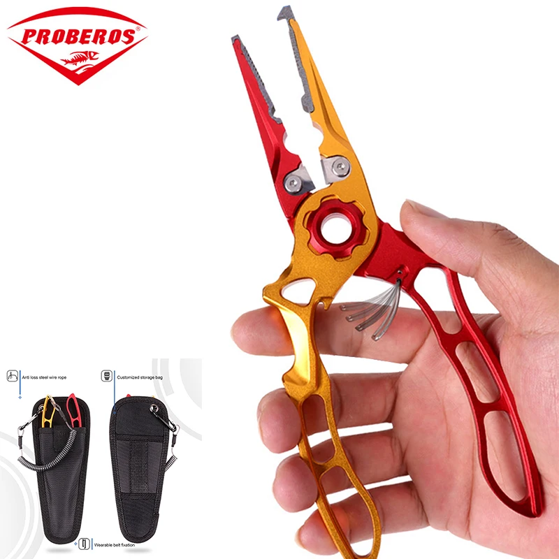 

PRO BEROS Upgrade Fishing Lures Pliers Tongs Fish Hook Remover Braid Line Cutter Scissors Trimming Multifunctional Tackle Tools