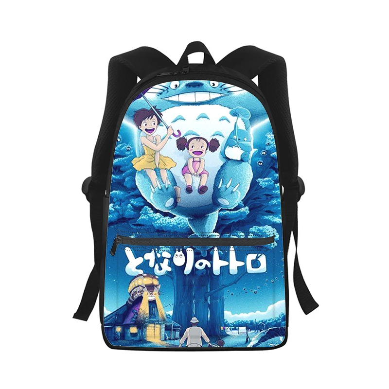 Tonari no Totoro Anime Men Women Backpack 3D Print Fashion Student School Bag Laptop Backpack Kids Travel Shoulder Bag