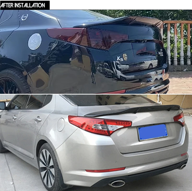 Печать из углеродного волокна и глянцевый черный задний спойлер крышки