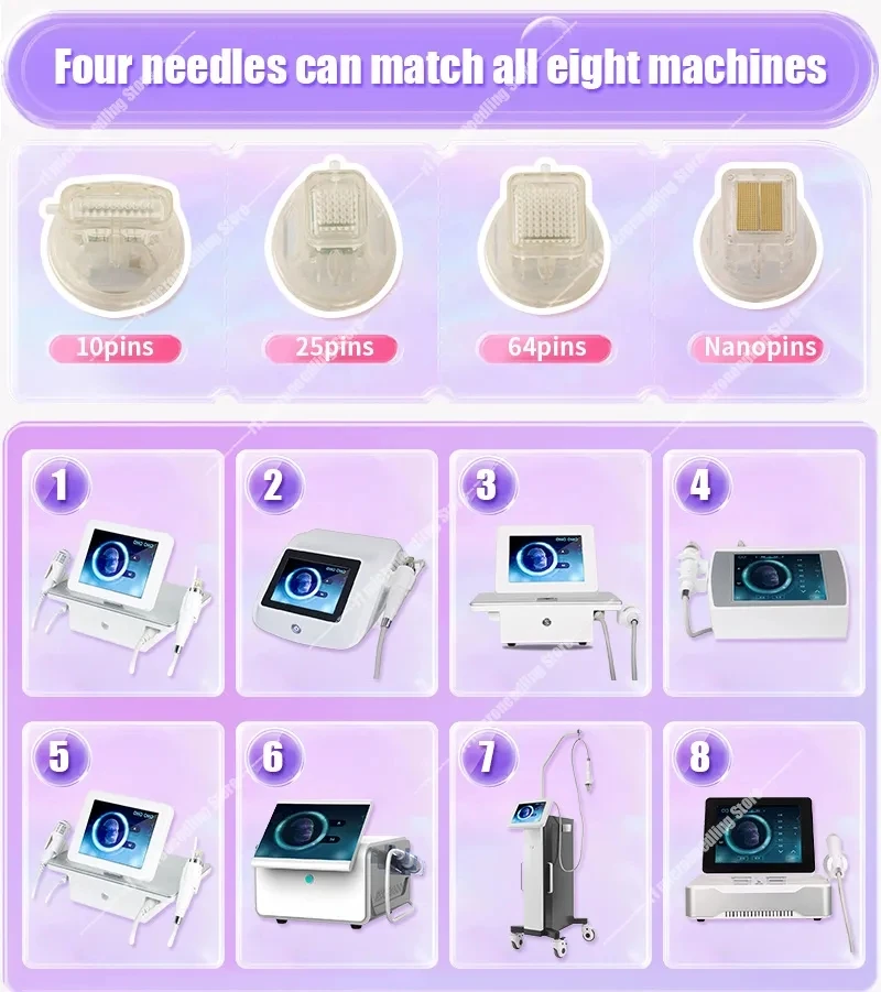 

10/25/64/nano pins micro needles cartridges gold tips head for fractional micro-needle machine