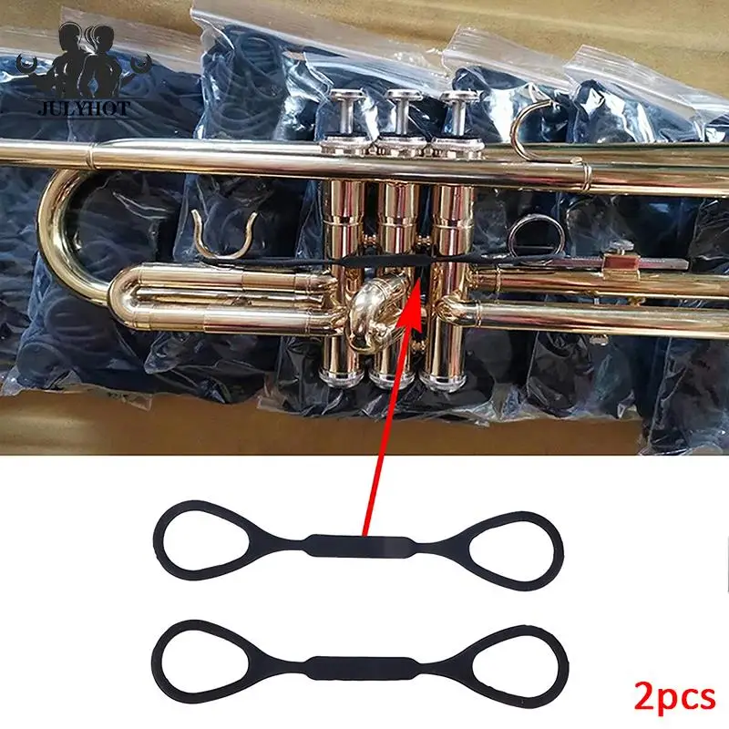 

2pcs Trumpet Musical Instruments Sound Change Silicone Rope High Quality Professional Trumpet Accessories Music Instrument Black