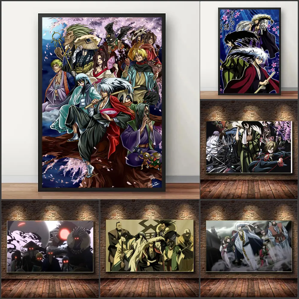 

Постер из белой крафт-бумаги с изображением аниме Nura Rise of The Yokai Clan, настенная Художественная печать, картина для интерьера детской комнаты, д...