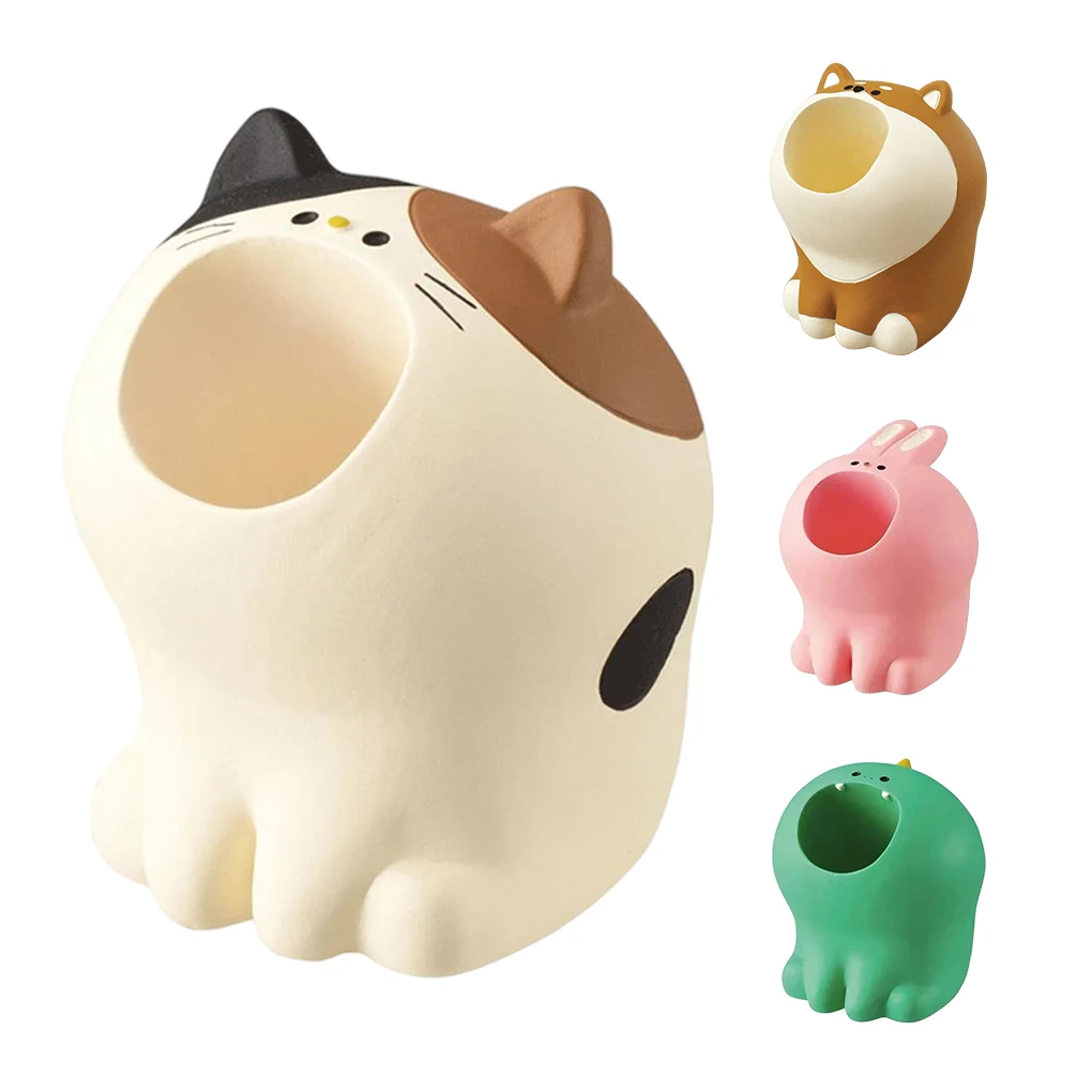

Pencil Holder Resin Cute Paper Clip Stationery Pen Organizer Case Office School Home Desktop Decorative Students Pencil Holder