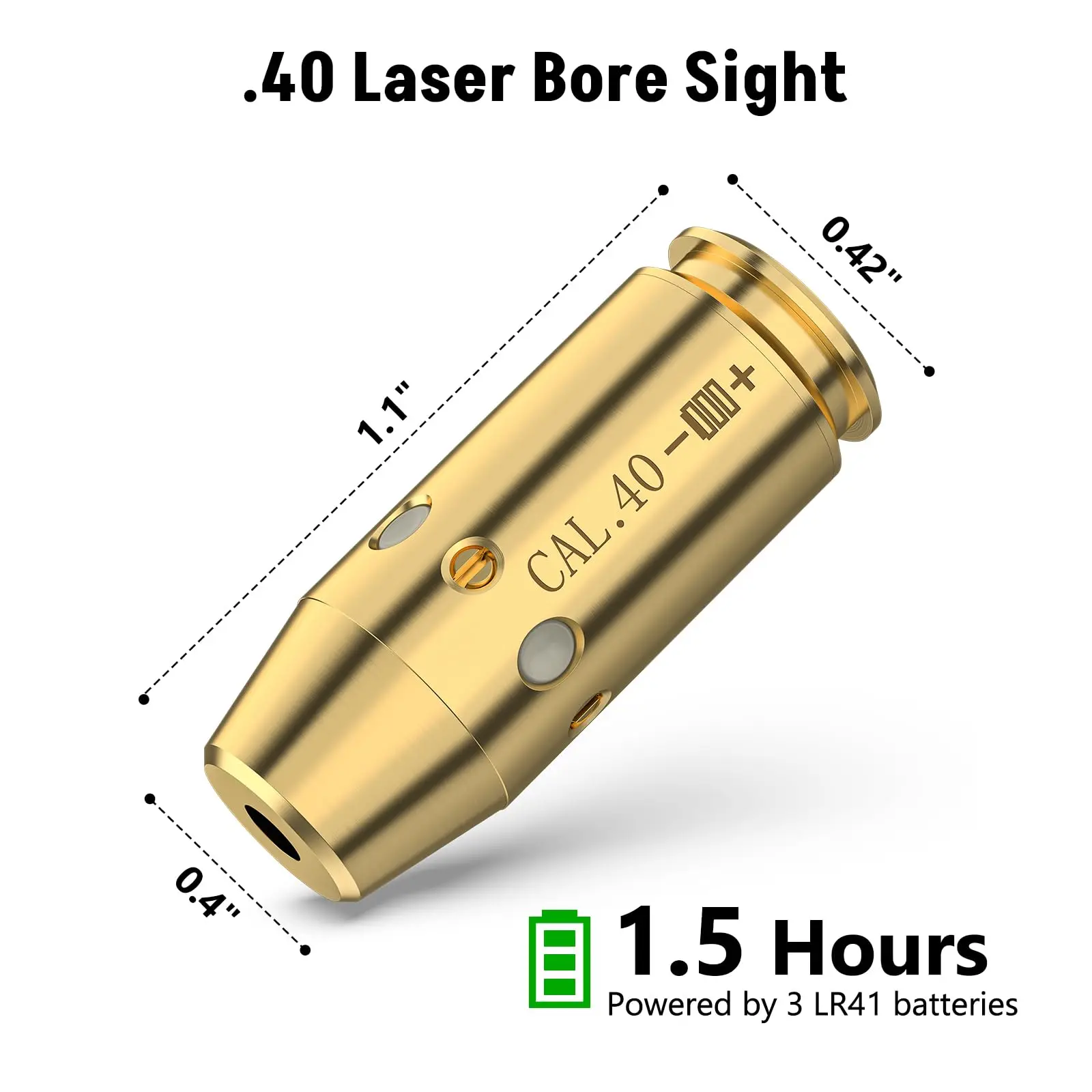 Фото MidTen Red Bore Sight Laser .40 Red Laser Boresighter Zeroing Rifle Bore Sight Laser с 6 батареями №5