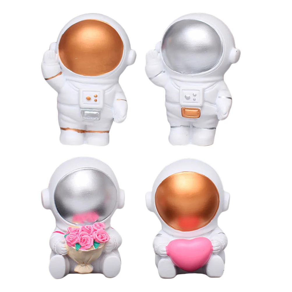 4 шт. украшения для астронавта торта реквизит украшение рабочего стола статуя